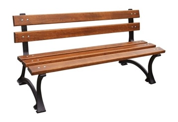 Ławka miejska z oparciem 150 cm