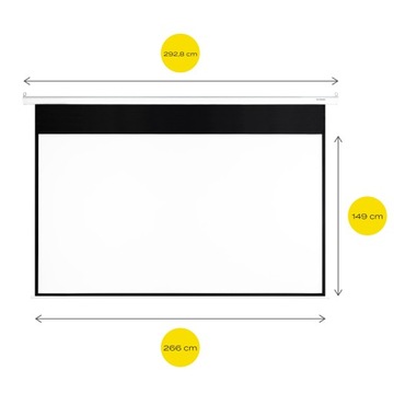ЭЛЕКТРИЧЕСКИЙ НАСТЕННЫЙ ПРОЕКЦИОННЫЙ ЭКРАН 266x149 см 120 ДЮЙМОВ БОЛЬШОЙ ПУЛЬТ ПУЛЬТА FULL HD