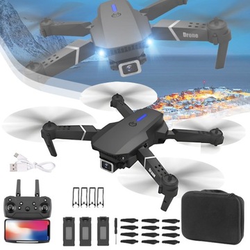 DRON Z KAMERĄ MINI RC DRON 2 KAMERY DLA DOROSŁYCH POCZĄTKUJĄCYCH SKŁADANY