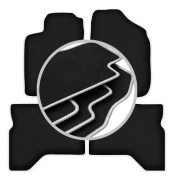Koberce do auta stříbrné barvy pro: Mitsubishi Pajero Sport I Suv 1996-2008