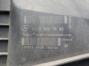 MERCEDES W203 VENTILÁTOR CHLADIČŮ A2035001693