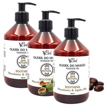 ZESTAW DO MASAŻU NATURALNY OLEJEK VCEE 500ML 3 SZT