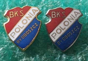 ODZNAKA BKS POLONIA BYDGOSZCZ - ZŁOTA SREBRNA - KOMPLET - 2 SZTUKI