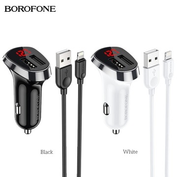 Автомобильное зарядное устройство Borofone 2xUSB 2,4А с кабелем