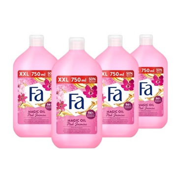 Żel pod prysznic damski Fa Magic Oil Pink Jasmine ZESTAW 4x 750ml