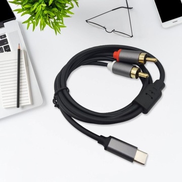 Кабель Type-c — двойной RCA Аудиокабель USB C AUX RCA Y Вспомогательный кабель