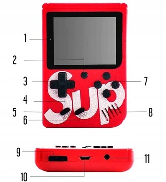 МИНИ-РЕТРО ПОРТАТИВНАЯ КОНСОЛЬ НА 400 ИГР 3.0