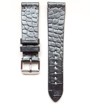 PASEK DO ZEGARKA 20MM SKÓRA KROKODYL METAL LAMATO