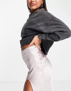 TOPSHOP SPÓDNICA SATYNOWA MIDI RÓŻOWA 38 RNN