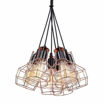 Miedziana lampa wisząca Perifo w stylu retro