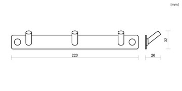 ВЕШАЛКА ДЛЯ ИНСТРУМЕНТОВ С КРЮЧКАМИ, ЧЕРНАЯ