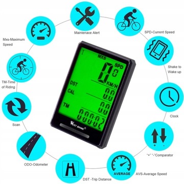 Велосипедный компьютер с GPS и подсветкой, беспроводной