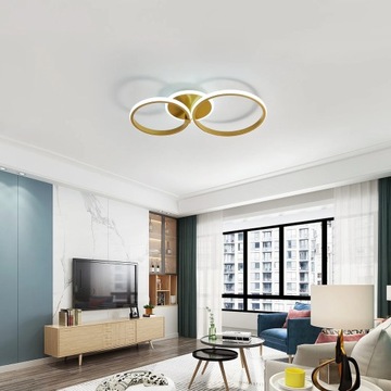 СВЕТОДИОДНЫЙ ПОТОЛОЧНЫЙ СВЕТИЛЬНИК ПЛАНЕТА ЛЮСТРА ЗОЛОТО 6000К 42ВТ