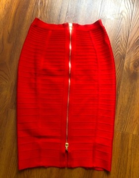 ЮБКА-МИДИ БАНДАЖНАЯ, ПРЯМО ПЛОТНАЯ, L