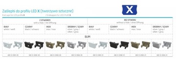 ЗАГЛУШКА ДЛЯ АЛЮМИНИЕВОГО ПРОФИЛЯ A B C D G H X Y Z