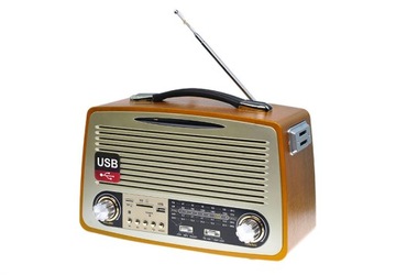 Radio Retro MP3 USB SD AUX Akumulator,Baterie,230v