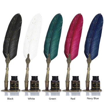 Перо для каллиграфии в стиле ретро с набором из 2 перьев, перо, фонтанное письмо