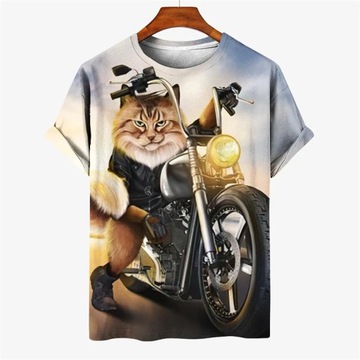 cat funny Pattern T-shirt 3d Printed T Shirt Men W