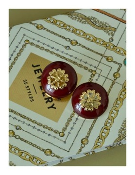 Женские серьги, изысканная работа с эмалью.