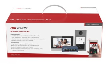 Wideodomofon Hikvision DS-KIS604-S-W Furtka Brama