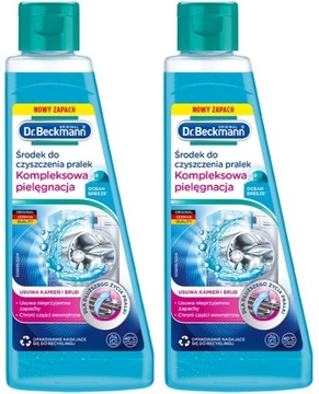 DR BECKMANN Płyn do czyszczenia pralki usuwanie KAMIENIA z grzałki 2x250ml