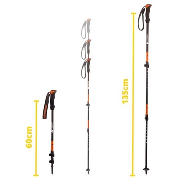 ТРЕККИНГОВЫЕ ПАЛКИ ДЛЯ Скандинавской ходьбы, НАБОР ИЗ 2-Х РЕГУЛИРУЕМЫХ, СКЛАДНЫХ, ПРОЧНЫХ ПОЛОК