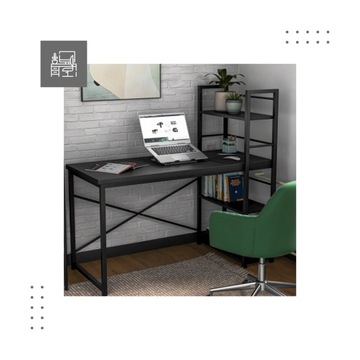 Современный компьютерный стол с книжным шкафом LOFT Mark Adler LEADER 4.0 Black