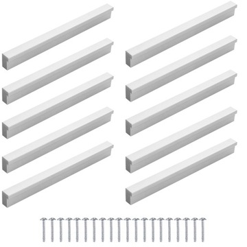 10szt Uchwyt meblowy Srebrny 128mm + wkręty