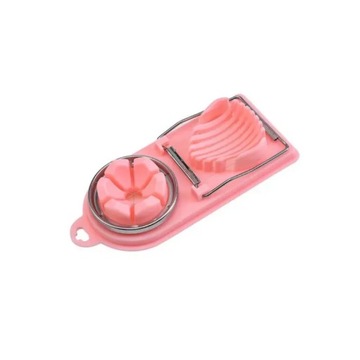 2in1 Multifunctional Egg Cutter Stainless Steel Egg Slicer Sectioner Cutter