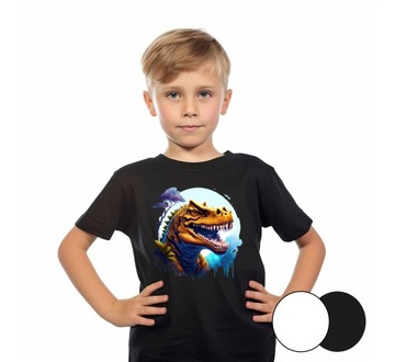 Koszulka dziecięca z dinozaurem rozmiar 122