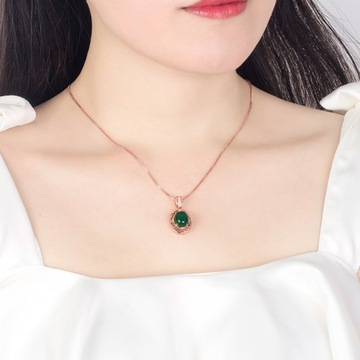 УКРАШЕНИЯ В ФОРМЕ ЯЙЦА С ЗЕЛЕНЫМ НЕФРИТОМ ХЕТЯН