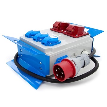 СТРОИТЕЛЬНЫЙ ПОРТАТИВНЫЙ РАСПРЕДЕЛИТЕЛЬНЫЙ ЩИТ 230В 16/5P ВИЛКА