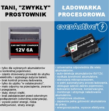 Выпрямитель зарядного устройства 6В/12В everActive CBC-1 V2