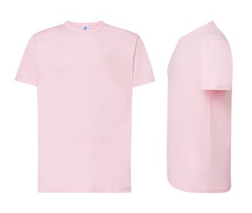 T-SHIRT MĘSKA koszulka bawełniana JHK TSRA-150 jasny róż PK r. XS