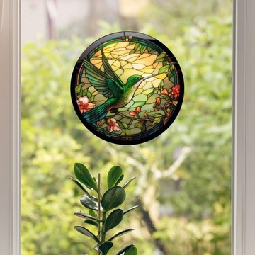 Наклейка на окно, украшение для окна, простая установка, ПВХ, стиль «Колибри», C