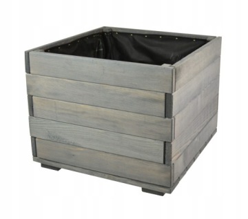 Деревянный ящик серый 38 см для рождественской елки