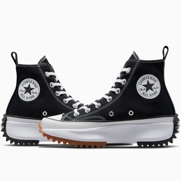 Converse Run Star Hike buty trampki czarne wysokie platforma 166800C 35,5