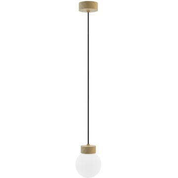 LAMPA WISZĄCA SUFITOWA ŻYRANDOL LED DREWNO ZWIS