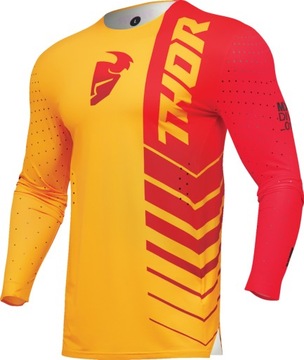 Koszulka bluza cross enduro Thor Prime Analog żółty czerwony S
