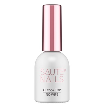 SAUTE NAILS GLOSSY TOP NO WIPE — ПРОЗРАЧНЫЙ ГИБРИДНЫЙ ТОП 8 МЛ