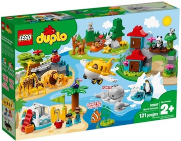 KLOCKI LEGO DUPLO 10907 ZWIERZĘTA ŚWIATA + GRATIS KATALOG