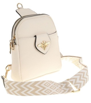 SARA MODA Elegancka Torebka Damska listonoszka nerka 5098 Beige