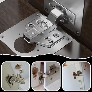 4x ПЛАСТИНА ДЛЯ РЕМОНТА ВЫРЫВАННЫХ МЕБЕЛЬНЫХ ПЕТЛЕЙ ШКАФОВ РЕМКОМПЛЕКТ