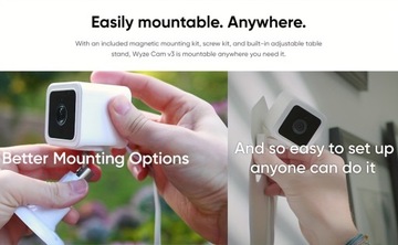 Wyze Cam V3 1080p HD камера для внутреннего и наружного наблюдения с цветной ночью