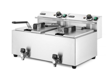 Frytownica HENDI z kranem spustowym - 2 x 8 l