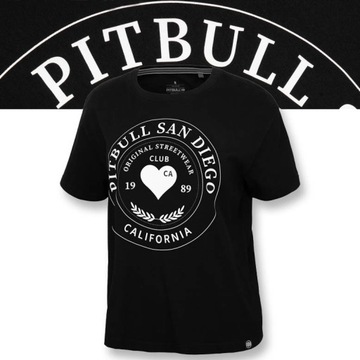 Damska Koszulka Oversize Pitbull Heartie T-Shirt Damski Bawełniany