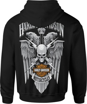 BLUZA HARLEY DAVIDSON MĘSKA Z KAPTUREM ROZMIAR S DRESOWA NADRUK Z NADRUKIEM