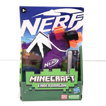 NERF MINECRAFT ENDER DRAGON PISTOLET WYRZUTNIA 8+