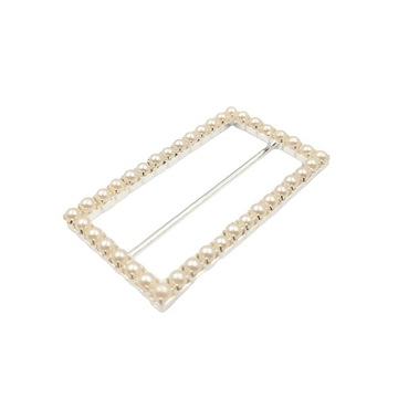 Klamra do paska 6x3,5cm metalowa ozdobna perełki