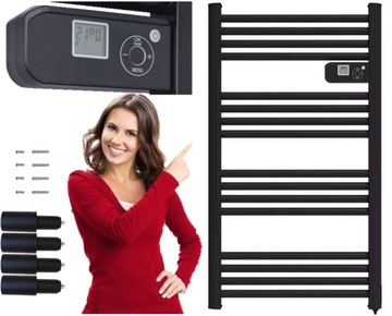 GRZEJNIK elektryczny Łazienkowy DRABINKA 500W Termostat LCD